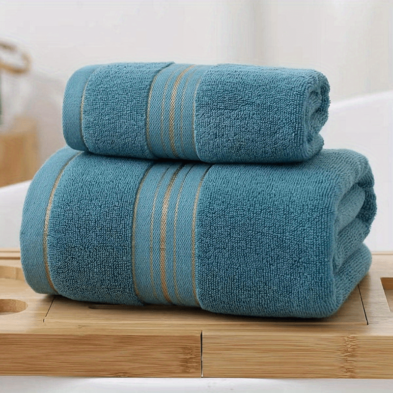 Handtuch-Set 1 Badetuch & 1 Handtuch, weich und saugfähig für das Badezimmer