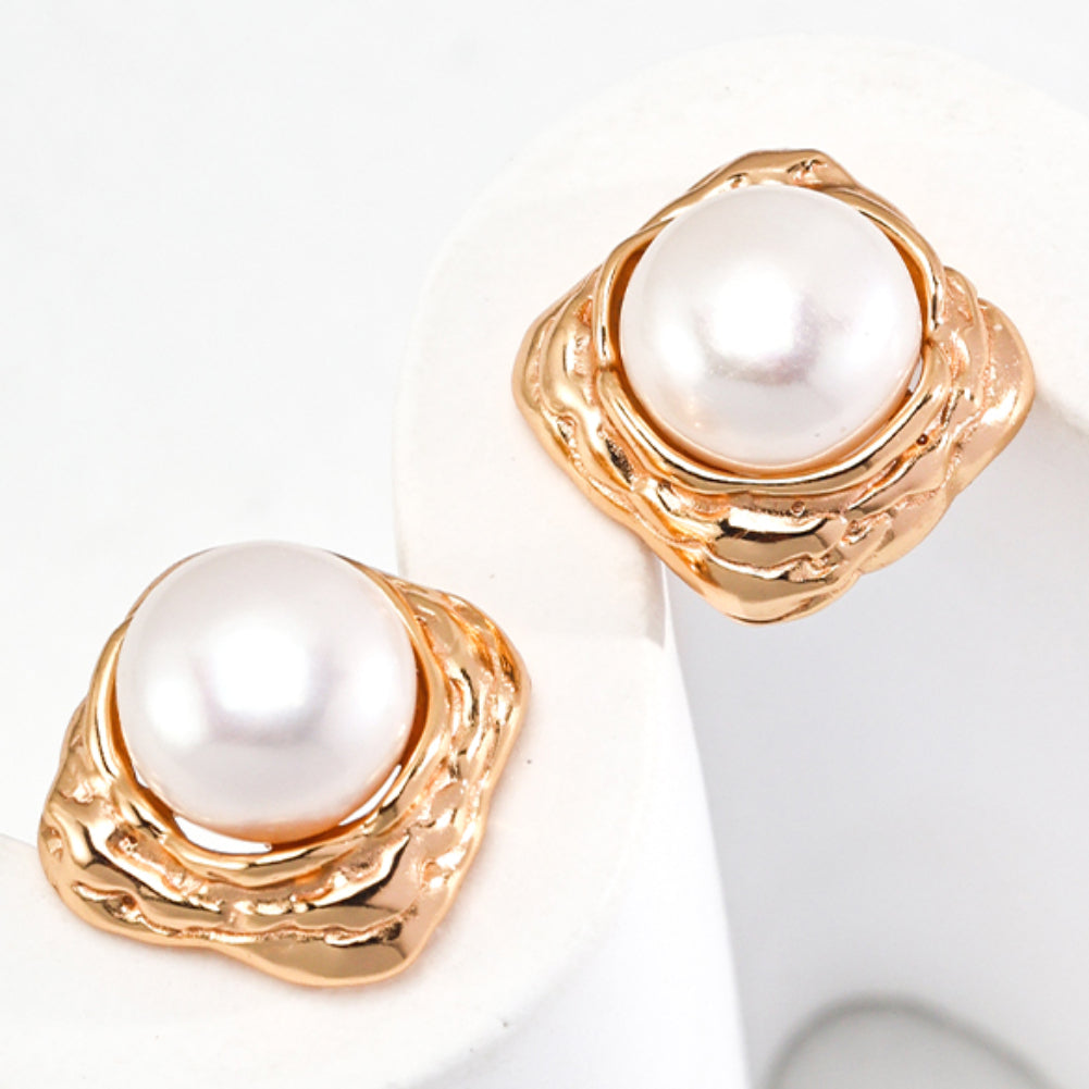 Vintage Eleganz - 925er Silber Perlenohrringe