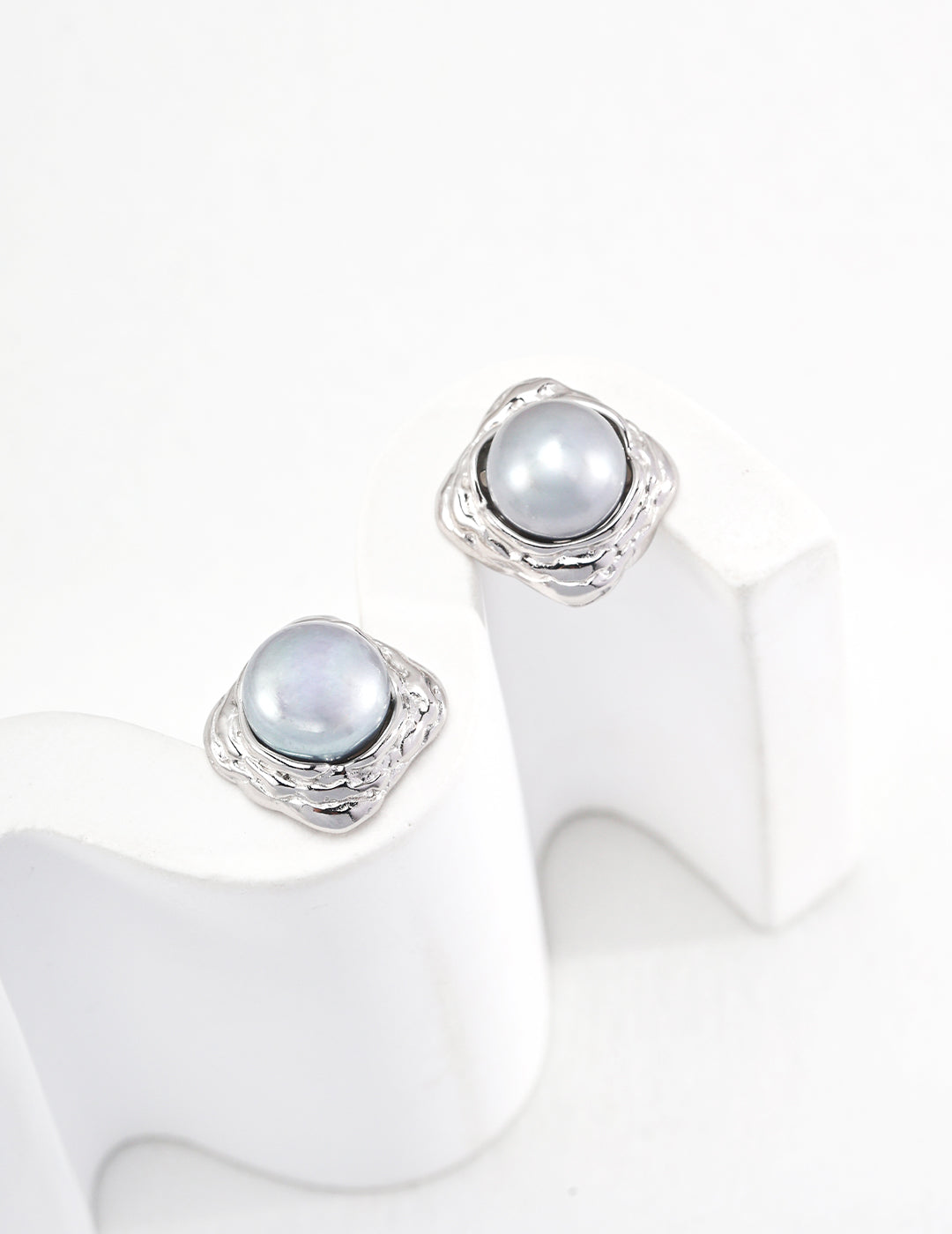 Vintage Eleganz - 925er Silber Perlenohrringe