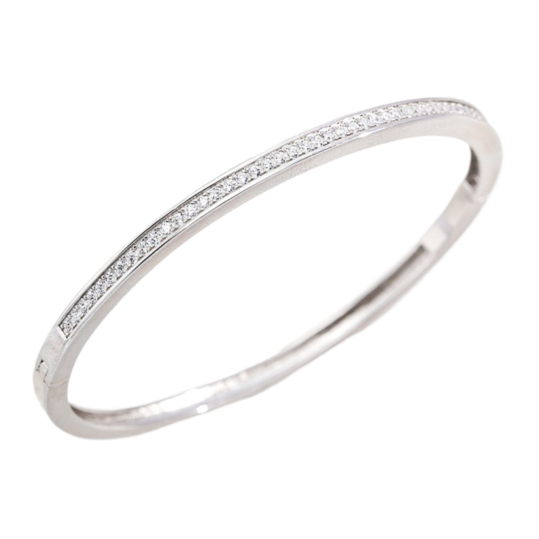 925er Silber Armreif mit Zirkonia