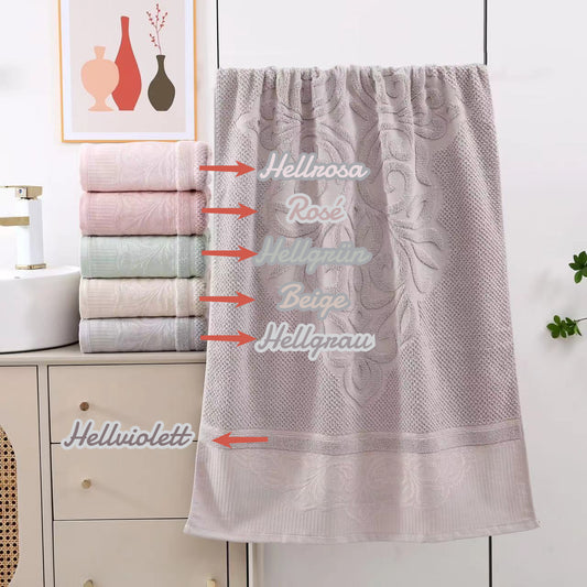 2-teiliges Handtuch-Set aus Baumwolle, 1 Handtuch & 1 Badetuch