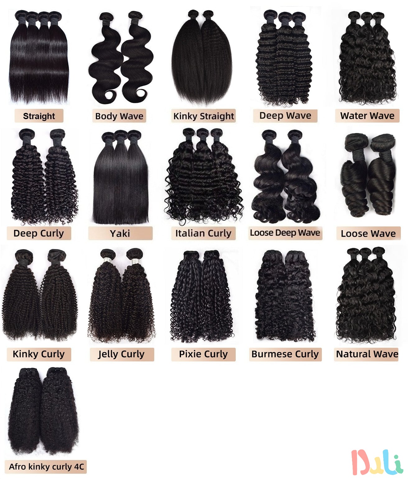 100 g Bundles in verschiedenen Styles (10A)