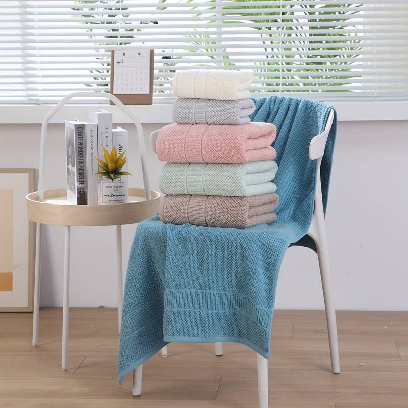 3-teiliges Baumwolle Handtuchset, 1 Waschlappen & 1 Handtuch & 1 Badetuch